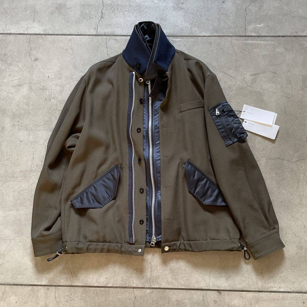 Yahoo!オークション - 21AW sacai / Wool Surge x Nylon Twill Yahoo!オークション - 21AW sacai / Wool Surge x Nylon Twill