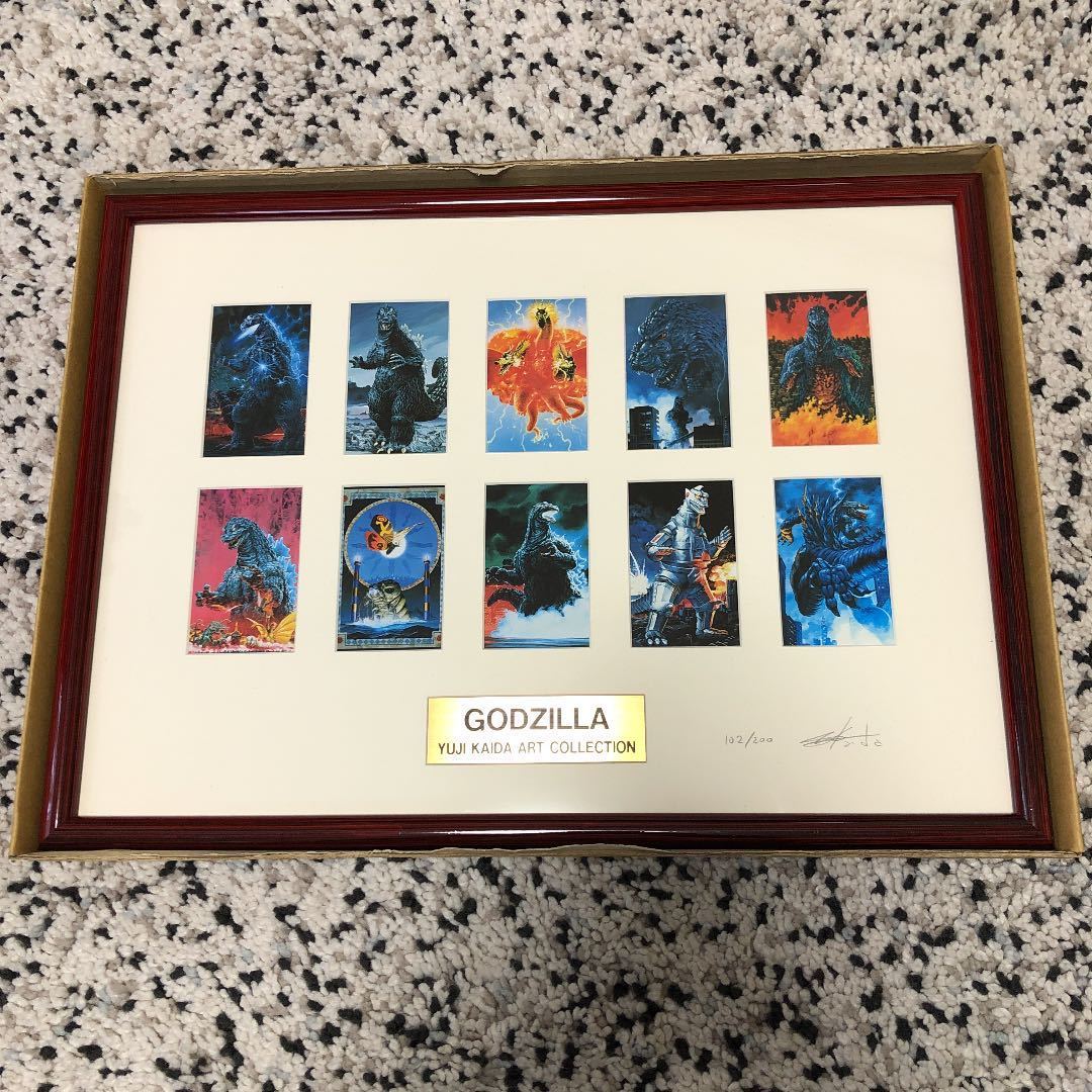 200 листов ограничение . рисовое поле .. искусство коллекция Godzilla рамка GODZILLA спецэффекты с автографом искусство рама 