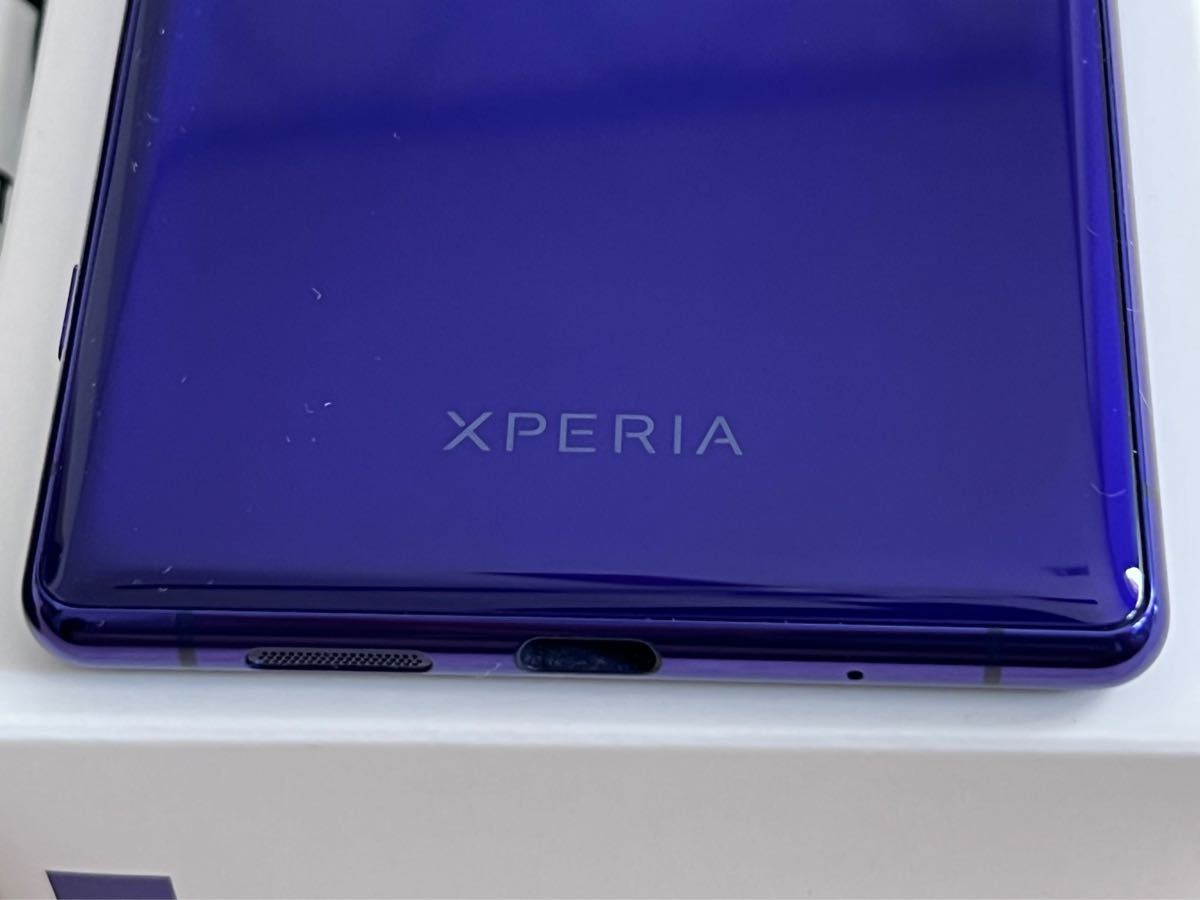 xperia1 SO802パープル softbank SIMロック解除品 超美品 おまけ付き