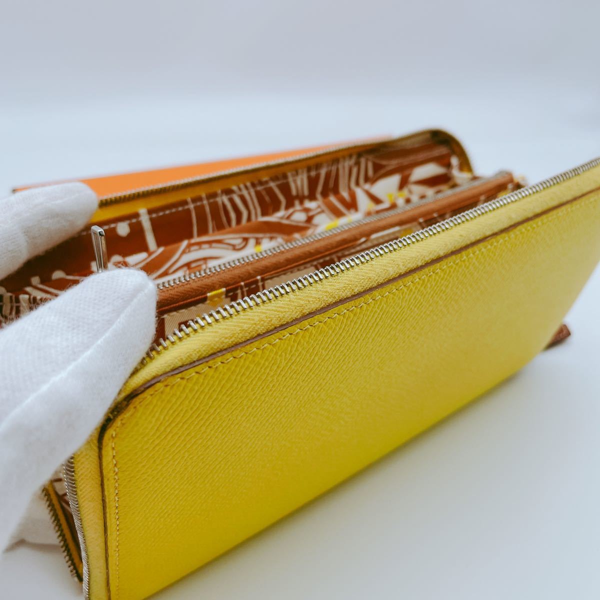入手困難 HERMES エルメス アザップ ロング シルクイン ジョーヌナプル
