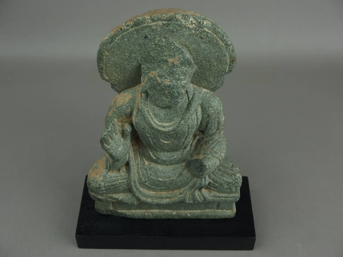 仏教美術ガンダーラ美術 石仏レリーフ彫刻人物像 石彫装飾 古代インド 古物保証 Yahoo!オークション - 【骨董・仏教美術】 ガンダーラ美術