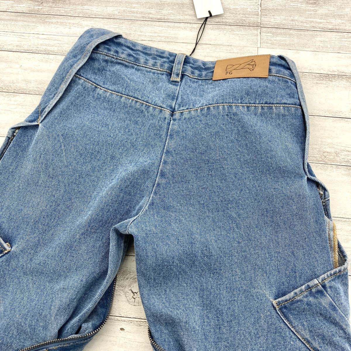 美品 21SS per gotesson パーギョーテソン zipper jeans デニムパンツ ジッパー ジップ 28 WASHED 加工_画像6