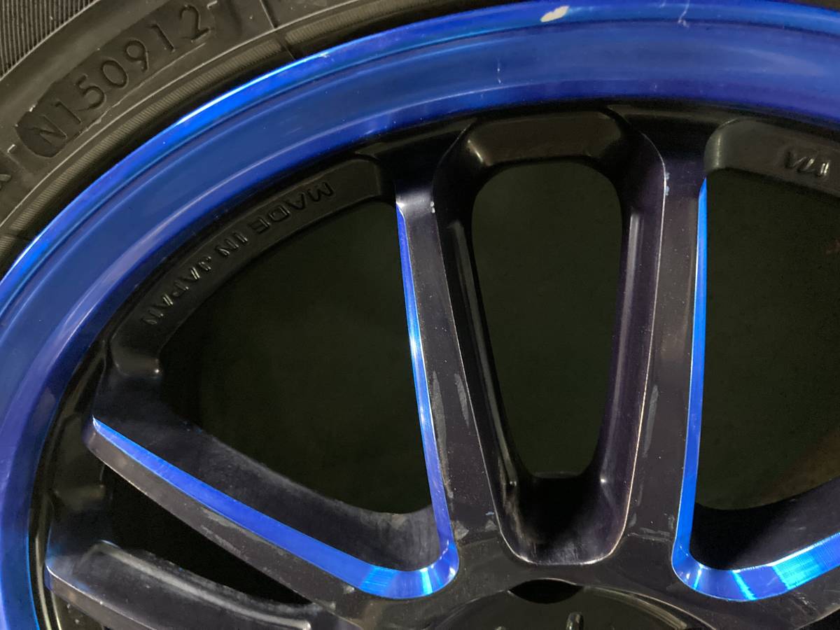 YT)中古アルミ・タイヤ RAYS グラムライツ57Ultimate 17×7J+43 114.3/5H ヨコハマ ジオランダーA/T 215/60R17 4本_類似キズ多数有ります！