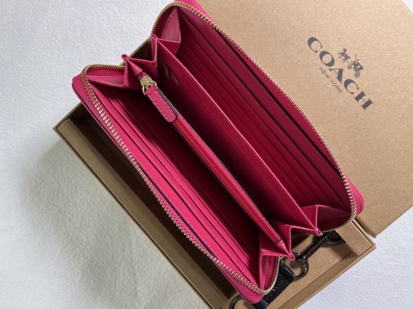 最高の 新品 COACH コーチ 長財布 ピンクブラウン アウトレット - 長 ...