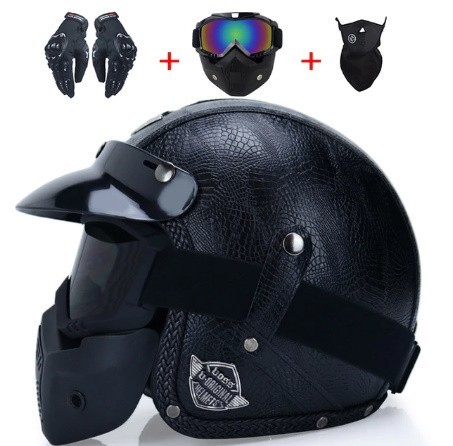 A1039: open face 3/4 helmet pa-sonalaiz men's lady's Vintage retro motorcycle 