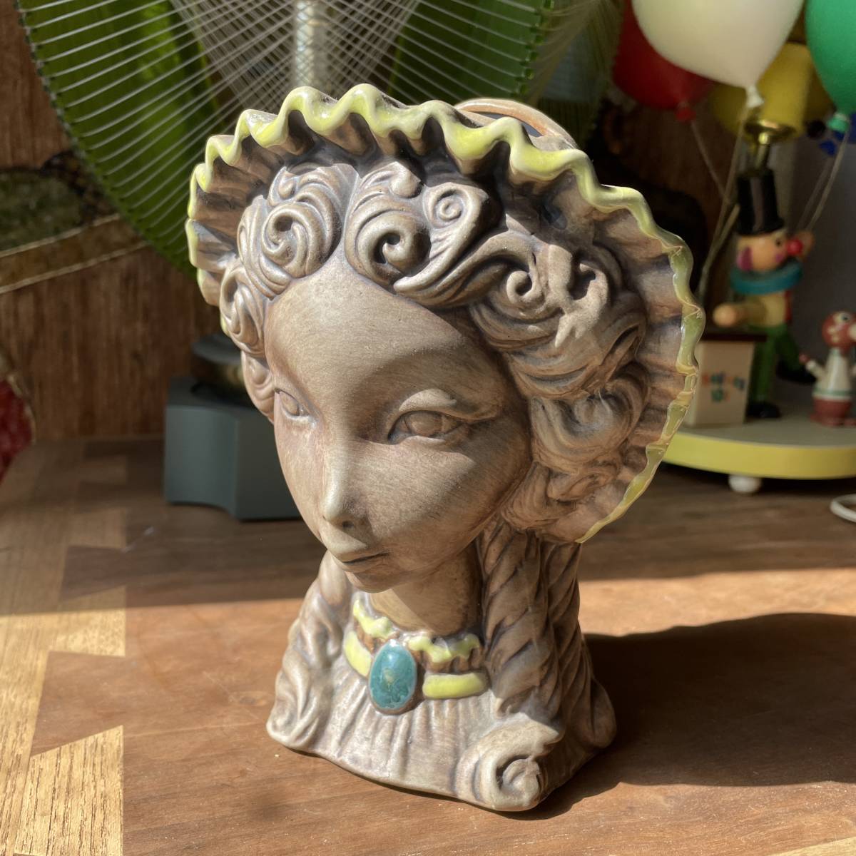 貴重!50s〜60s アメリカアンティーク 女性の陶器花瓶 USAヴィンテージ