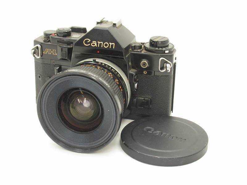 1円 キャノン A-1 フィルム 一眼レフカメラ FD 20mm F2.8 レンズ 家電