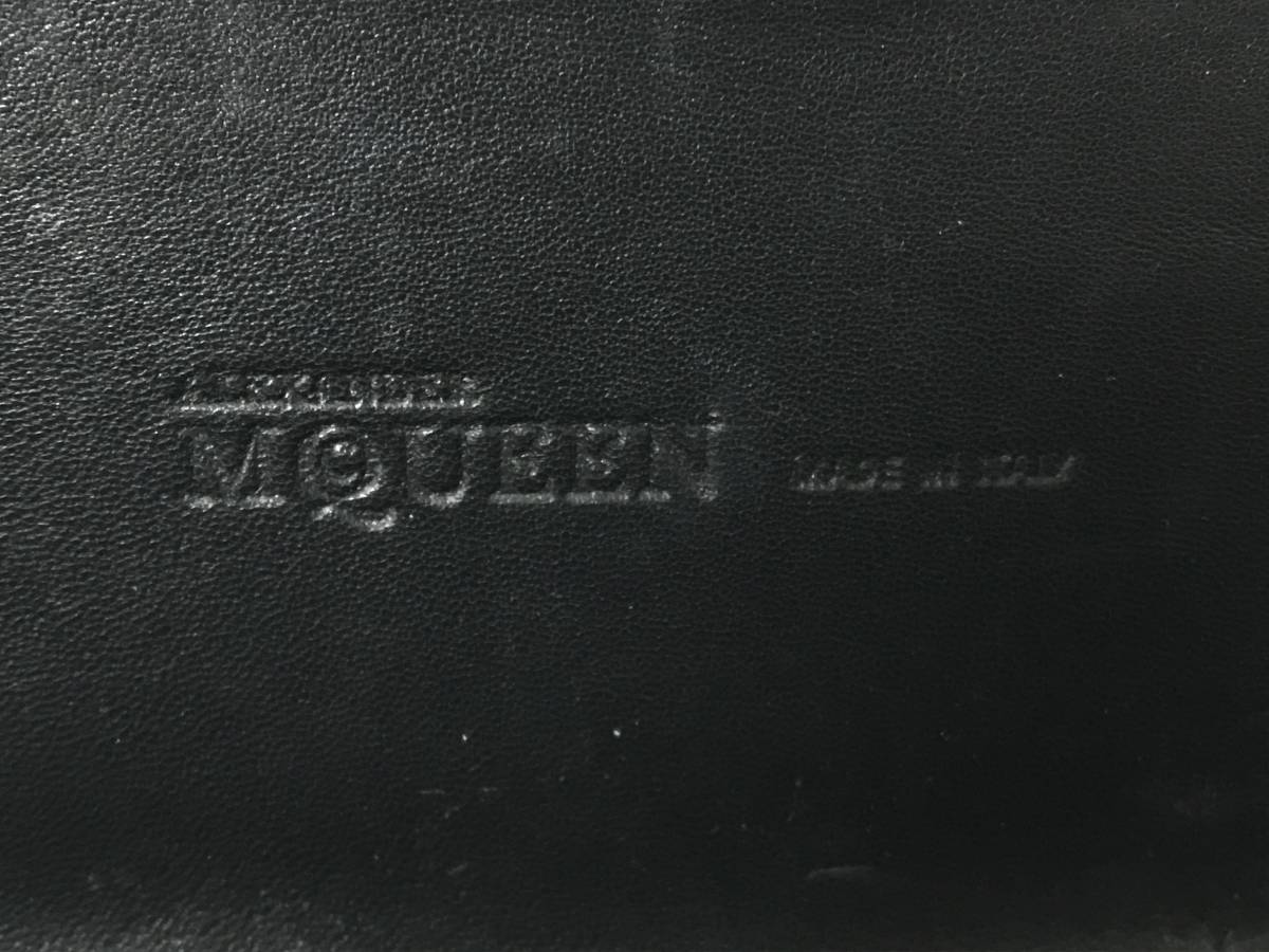 アレキサンダー マックイーン ALEXANDER McQUEEN スティングレイ ガルーシャ スカル がま口ポーチ ラインストーン 骸骨 貴重_画像8