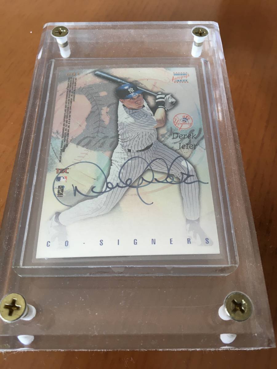 【名作】【Derek Jeter/ Andy Pettitte】1997 Topps Stadium Club Co-Signers Auto　ネジホ付