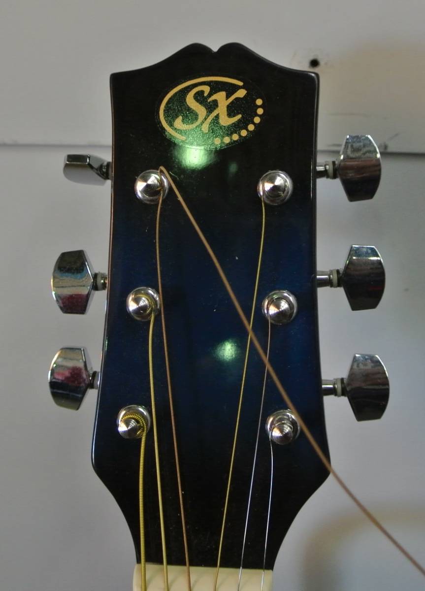 お子様や入門用・オブジェにも♪ SX（エスエックス） ミニアコースティックギター ソフトケース付 DG25 1/2BUSの画像6