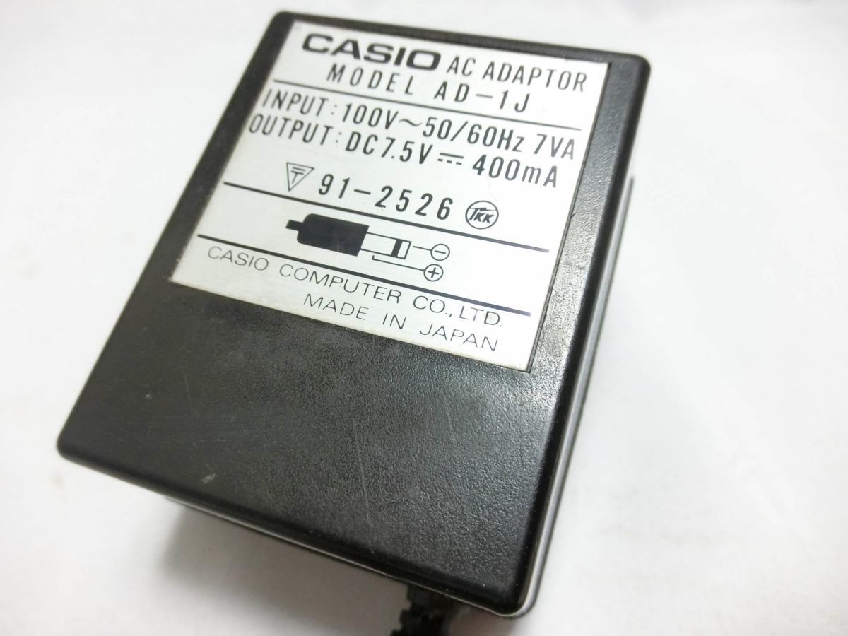  Casio CASIO клавиатура для оригинальный AC адаптор AD-1J DC7.5V 400mA центральный минус обычный гарантия работы товар |YL220218004