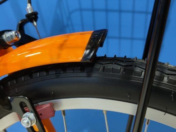 □ 新品アウトレット □ P-008N □【21B】20インチ折りたたみ自転車SHIMANO外装6段変速　オレンジ_画像3