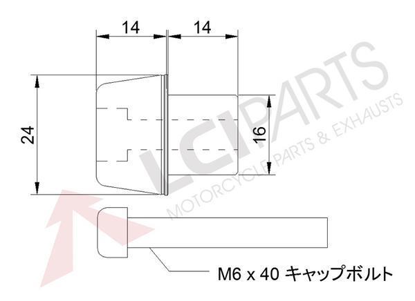 【特価セール品】　汎用　フォークスライダー　　フレームスライダー　ゴールド　ZX-10R ZRX1100 ZRX1200_画像3