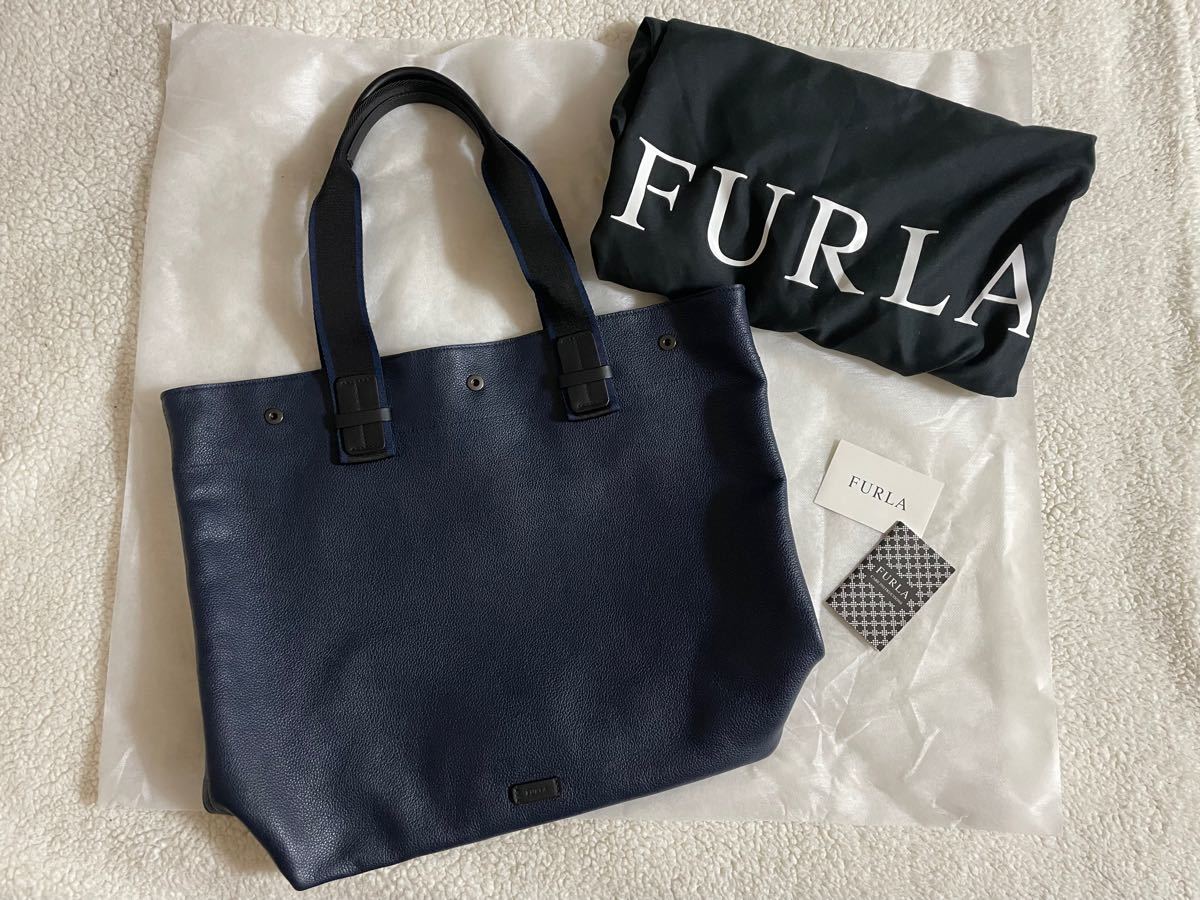 美品 フルラ ユリッセL レザー トートバッグ ユニセックス 品多く