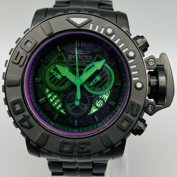 デカ重☆【新品】 INVICTA インビクタ シーハンター 腕時計 グリーン