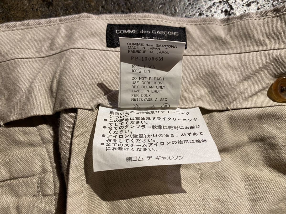 COMME des GARCONS HOMME PLUS コムデギャルソンオムプリュス 90s ツータックリネンパンツ 2タック 1990s AD1995 M PP-10066M