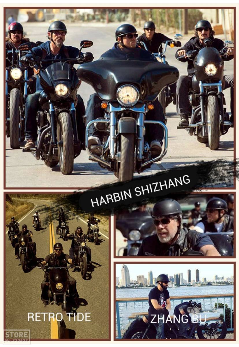 ☆送料無料・新品未使用☆ バイクヘルメット 半キャップ ヘルメット ハーレーヘルメット サイズ各種あります M～XXLの画像6