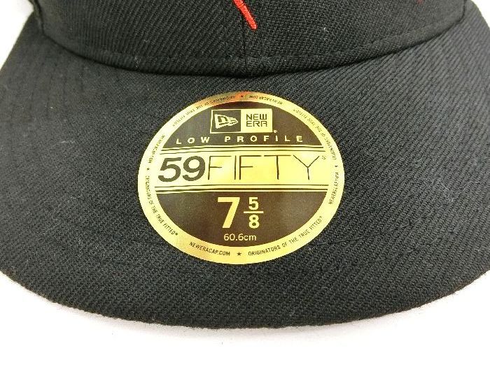 ●A-447● Yohji Yamamoto×NEW ERA/ヨウジヤマモト×ニューエラ　Wネーム キャップ　59FIFTY　中古_画像6