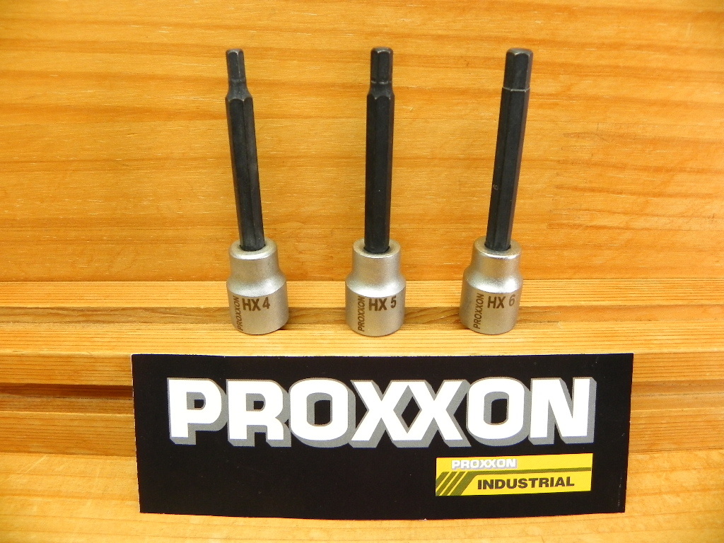 プロクソン 3 8 9.5 ロング ヘックス ソケットレンチ 3点セット PROXXON 六角ソケット HEX 4 5 6 mm