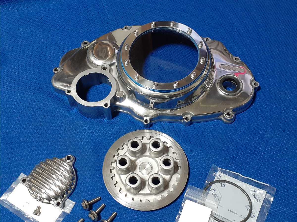 ☆SR400/500スケルトンクラッチカバーを鏡面加工パフ仕上げ♪ ☆SR400/500スケルトンクラッチカバーを鏡面加工パフ仕上げ♪