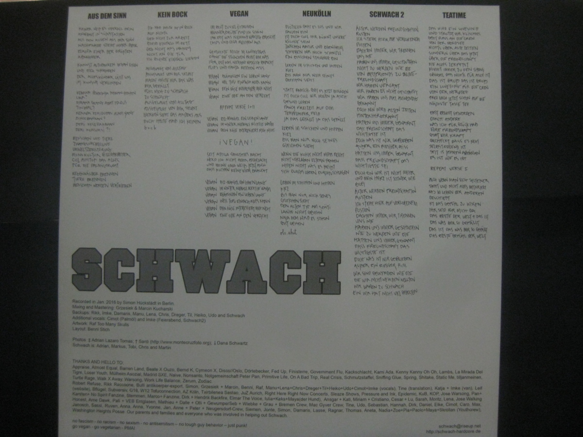 Schwach / Kein Bock ◆LP2613NO GYP◆LP_画像3