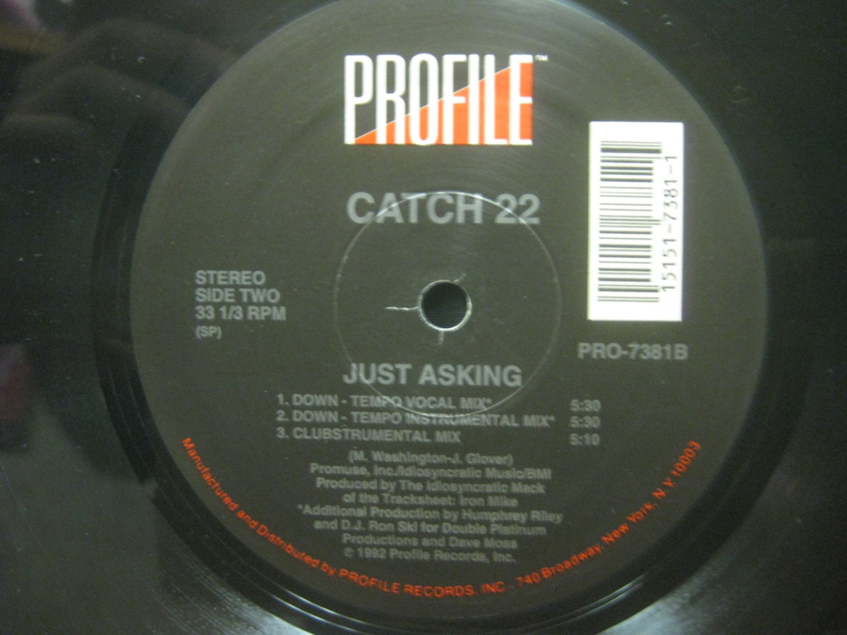 Catch 22 / Just Asking ◆Z904NO◆12インチ_画像2
