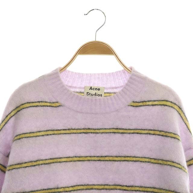 アクネ ストゥディオズ Acne Studios モヘヤ混ボーダークルーネック