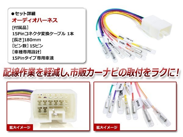 メール便！スバル インプレッサ スポーツハイブリッド GP/GJ系 15ピン 車速 バック パーキングブレーキ 信号取り出しキット ハーネス_画像2