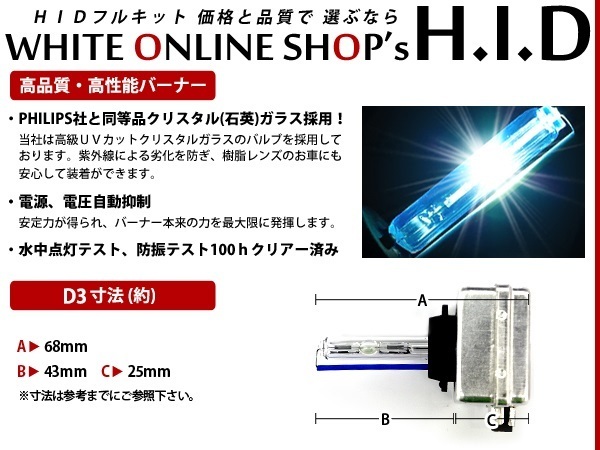 アウディ Audi A4 D3S 純正交換 HID バーナー 6000k_画像2