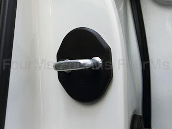 VW ゴルフ6 ドア ロック ストライカー カバー ブラック 4P_画像2