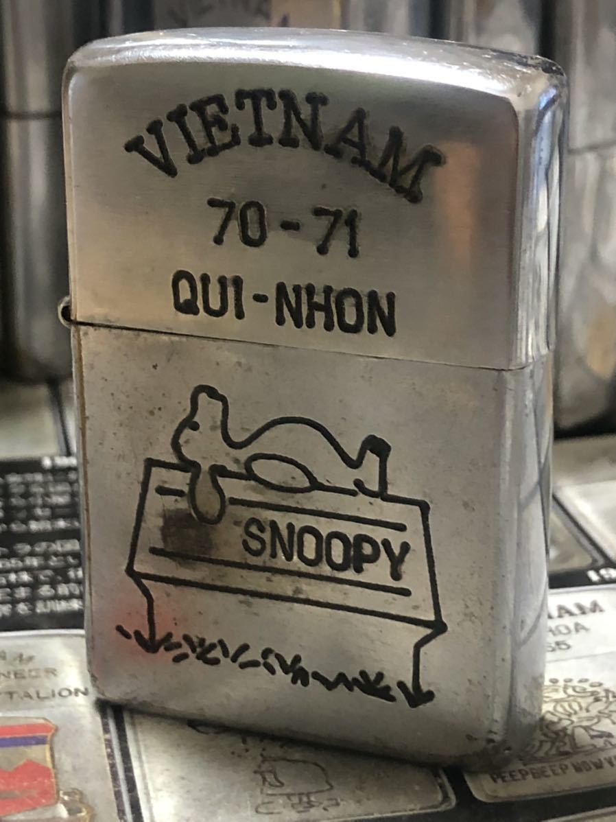 【ベトナムZIPPO】本物 1970年製ベトナムジッポー「スヌーピー」当時物 ヴィンテージ ミリタリー