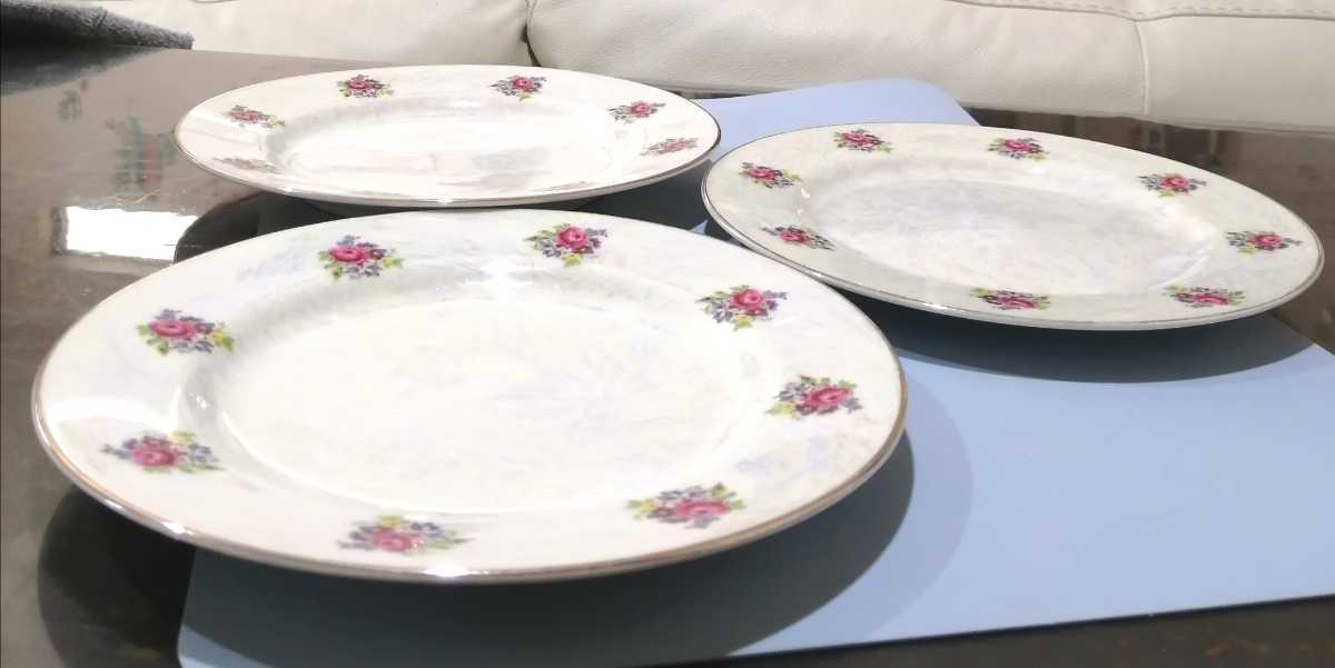 送料無料 花柄 金彩 ラスター彩 Luster Ware NIBE SHOU プレート 送料無料 花柄 金彩 ラスター彩 Luster Ware NIBE SHOU プレート