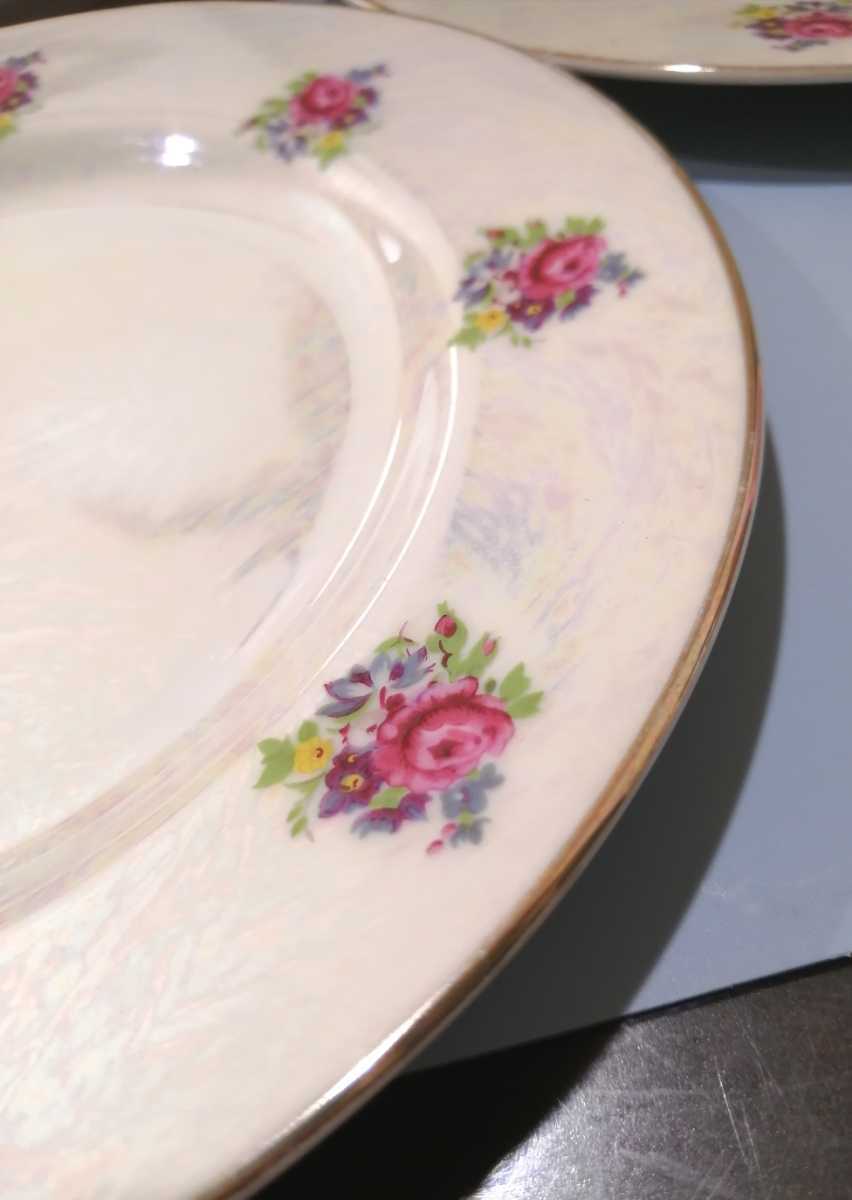 送料無料 花柄 金彩 ラスター彩 Luster Ware NIBE SHOU プレート 送料無料 花柄 金彩 ラスター彩 Luster Ware NIBE SHOU プレート