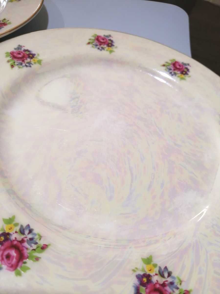 送料無料 花柄 金彩 ラスター彩 Luster Ware NIBE SHOU プレート 送料無料 花柄 金彩 ラスター彩 Luster Ware NIBE SHOU プレート