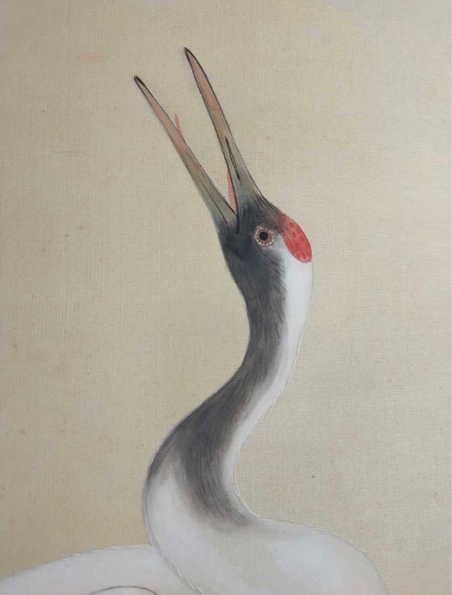 本日限定 H057 鶴之図 栄峰 絹本 肉筆 花鳥 朝日 海 日本画 絵画 本日限定 H057 鶴之図 栄峰 絹本 肉筆 花鳥 朝日 海 日本画 絵画