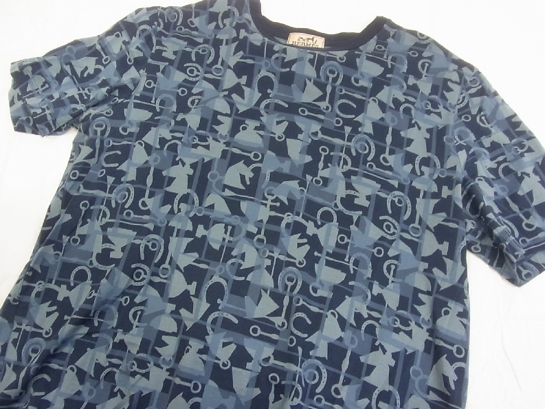 HERMES エルメス 総柄 馬柄 Tシャツ 半袖 美品 www.ajyall.com
