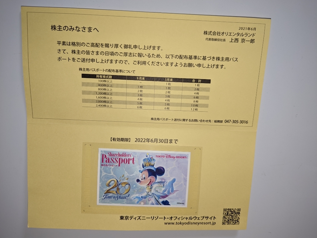 東京ディズニーランド 東京ディズニーシー 株主優待パスポート 1枚 有効期限22年6月 東京ディズニーランド 東京ディズニーシー 株主優待パスポート 1枚 有効期限22年6月