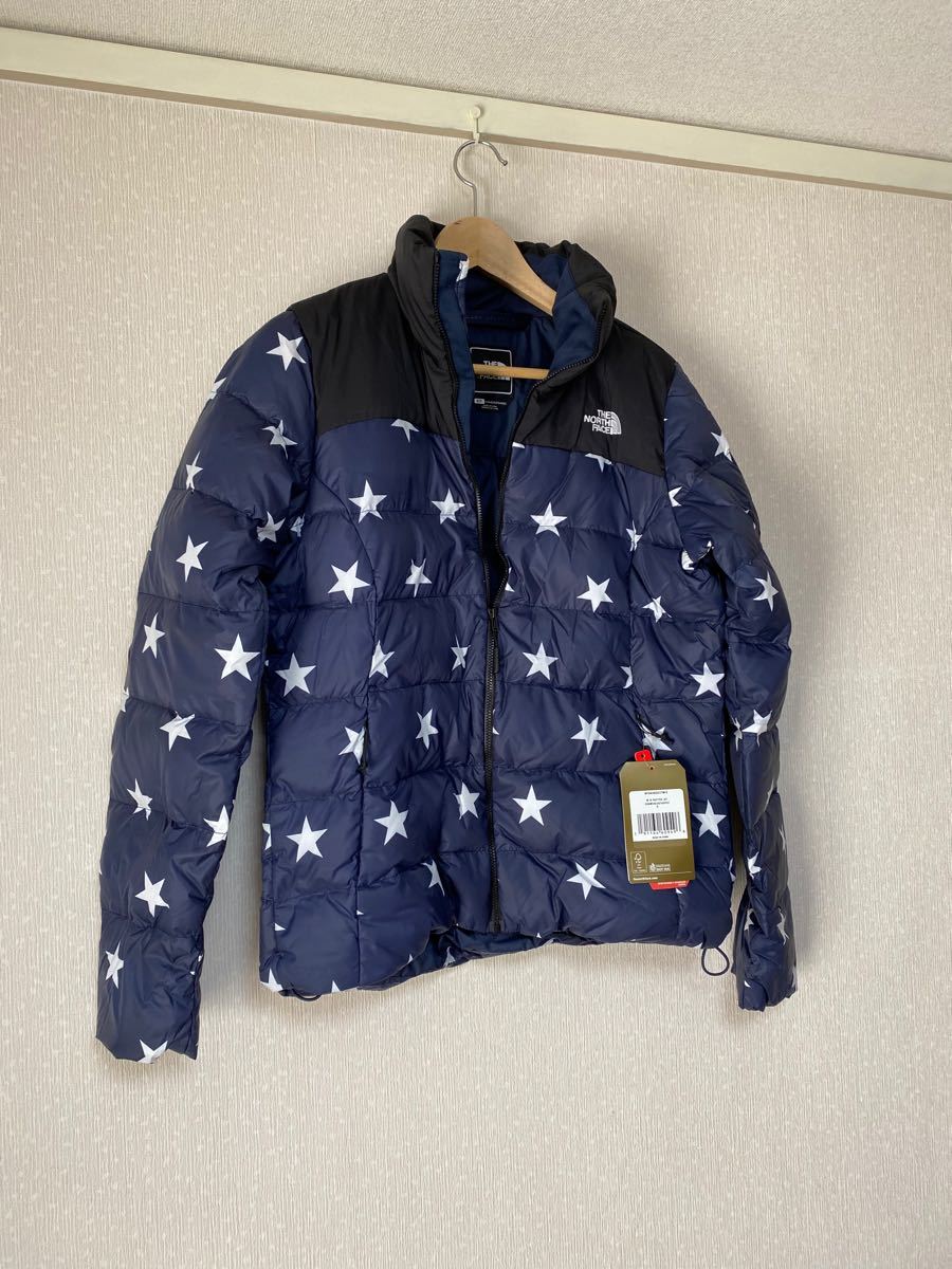 希少新品★海外限定ノースフェイス ダウンジャケットプリントS★ USA International THE NORTH FACE 