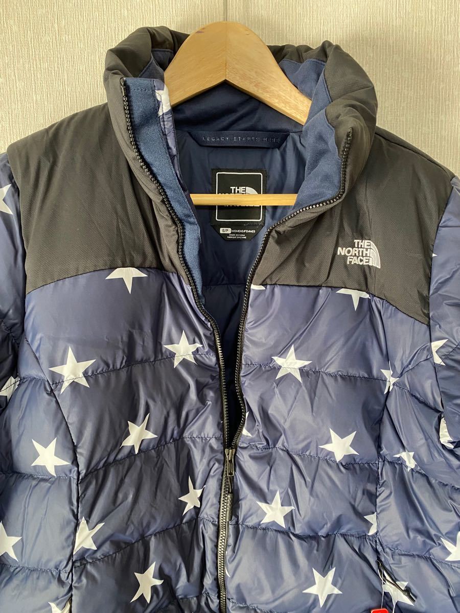 希少新品★海外限定ノースフェイス ダウンジャケットプリントS★ USA International THE NORTH FACE 