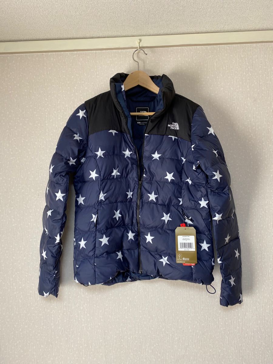 希少新品★海外限定ノースフェイス ダウンジャケットプリント柄S★ USA International THE NORTH FACE