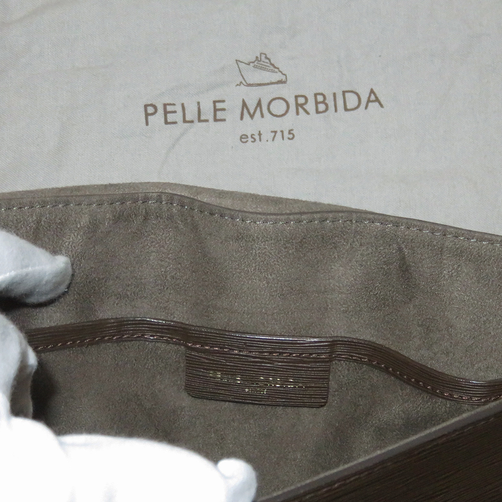 PELLE MORBIDA 錠前付きクラッチバッグ 展示B品 定価42,900円 新品 ペッレモルビダ_画像6