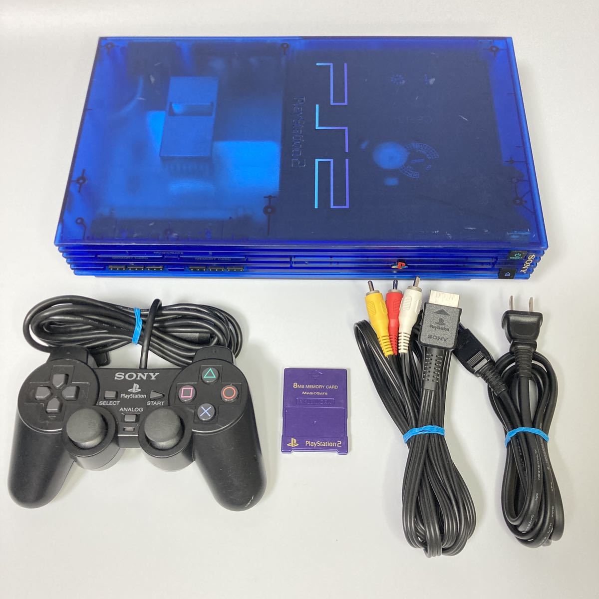 限定カラー 動作確認済み PS2 オーシャンブルー 本体セット 限定カラー 動作確認済み PS2 オーシャンブルー 本体セット