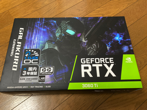 送料無料】RTX3060ti GALAKURO GeForce GG-RTX3060Ti-E8GB/DF/LHR 美品