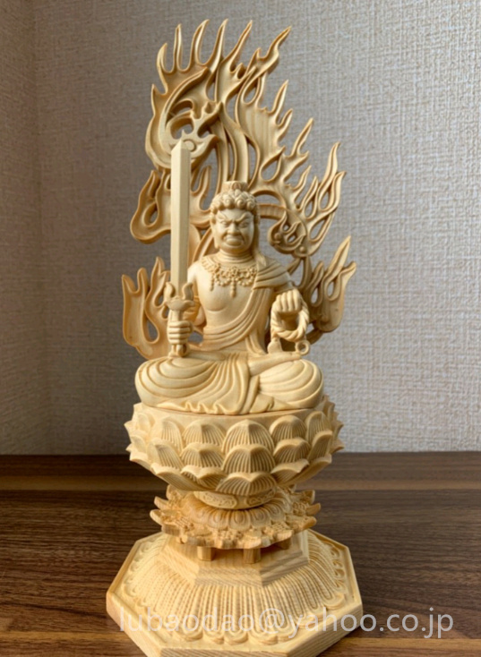 新作 不動明王 仏像 不動明王像 精密細工 仏師彫り 彫刻工芸品 仏教