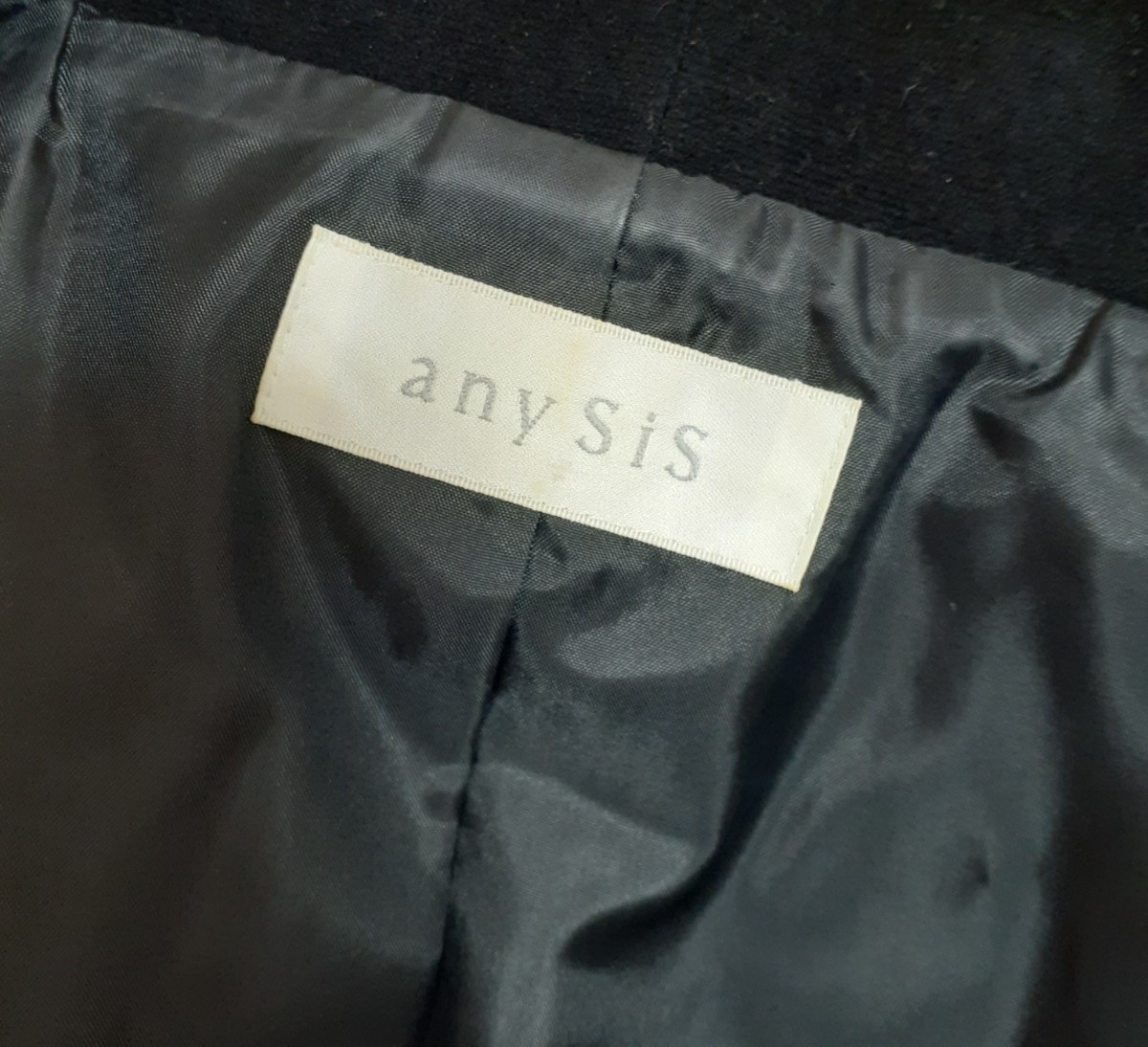 anysis エニィスィス／テーラードジャケット スーツ　黒　ベロア