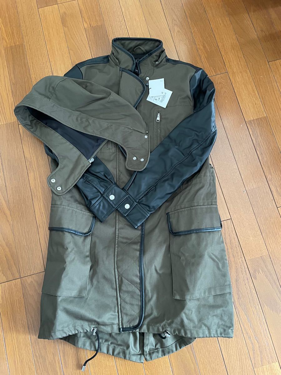 ZARA ザラ コンビパーカー ジャケット レザー