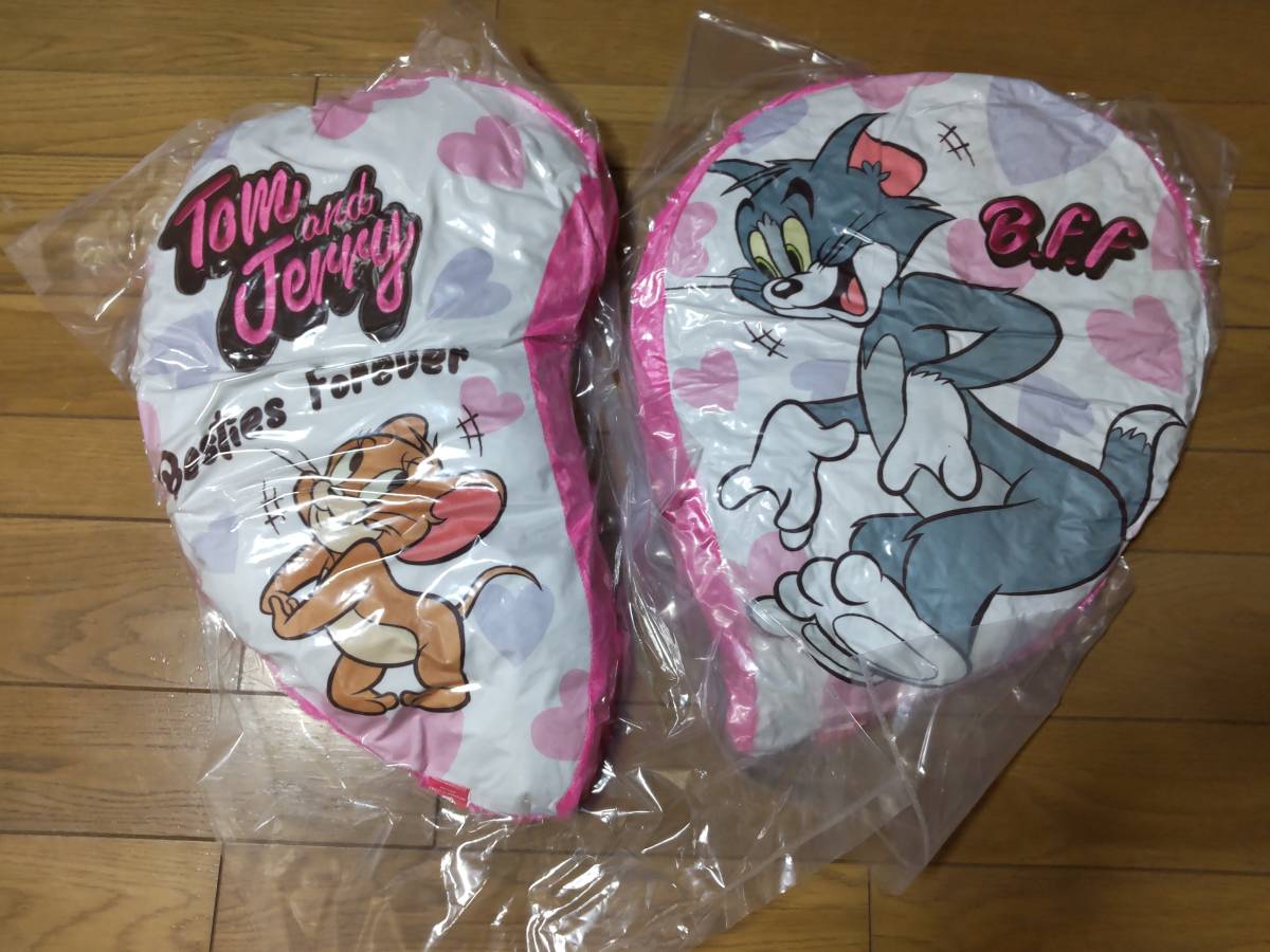 トムとジェリー ハートクッション トムB ジェリーB 新品2種セット トム&ジェリー 即決有り