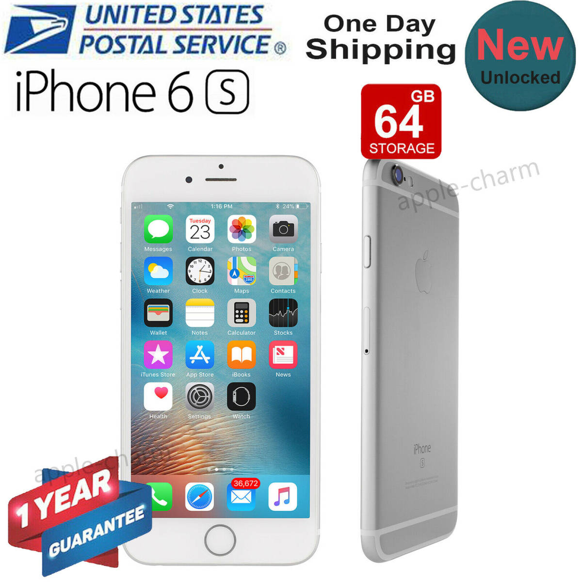 信頼 New 即決 海外 Silver Smartphone Ios Lte Unlocked Factory 64gb 6s Iphone Apple Sealed 海外商品購入代行 Labelians Fr