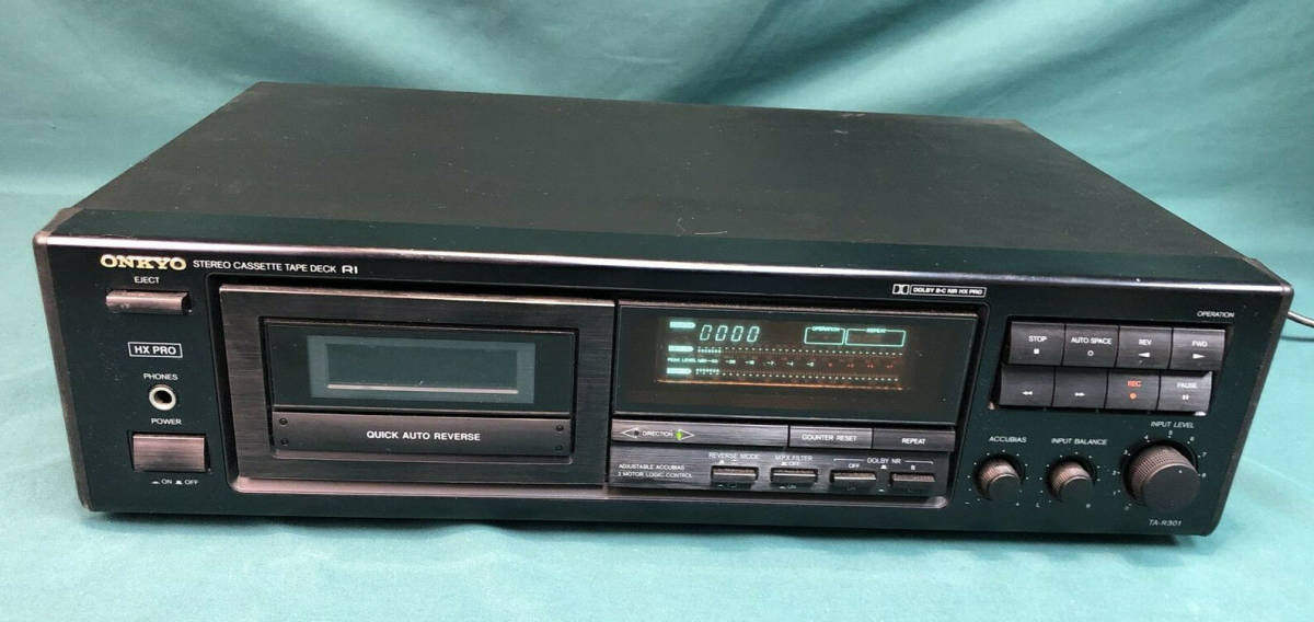Onkyo TA-RW313 Dual Autoreverse Cassette Player Recorder HX-Pro. 