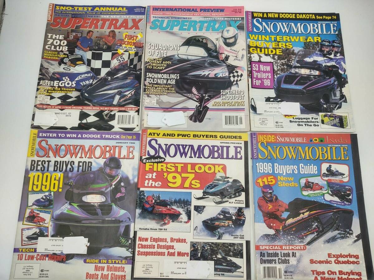 vintage Snowmobile & Supertrax magazine lot 1995 buyers guide Polaris Yamaha 海外 即決